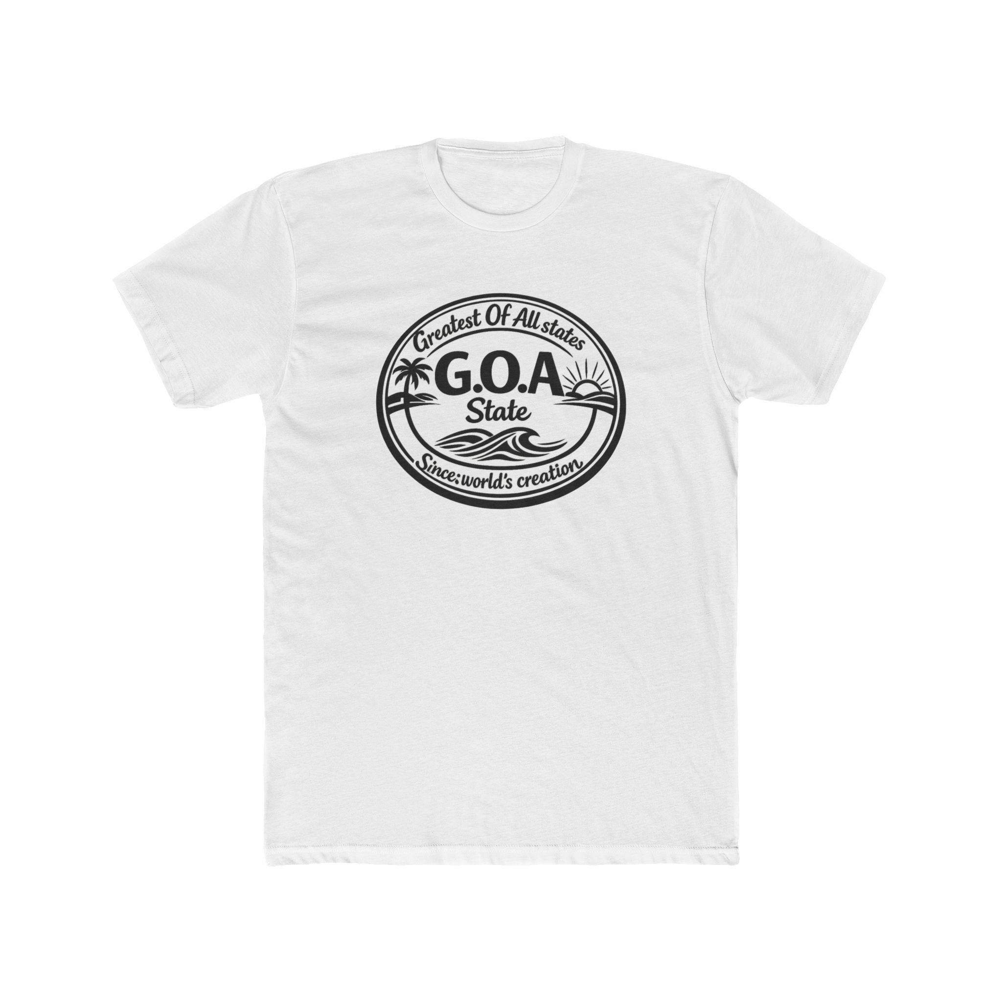 GOA State Graphic Tee — 'Greatest Of All States' Beach Logo T‑Shirt